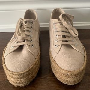 Superga Beige Plattorm Sneaker
